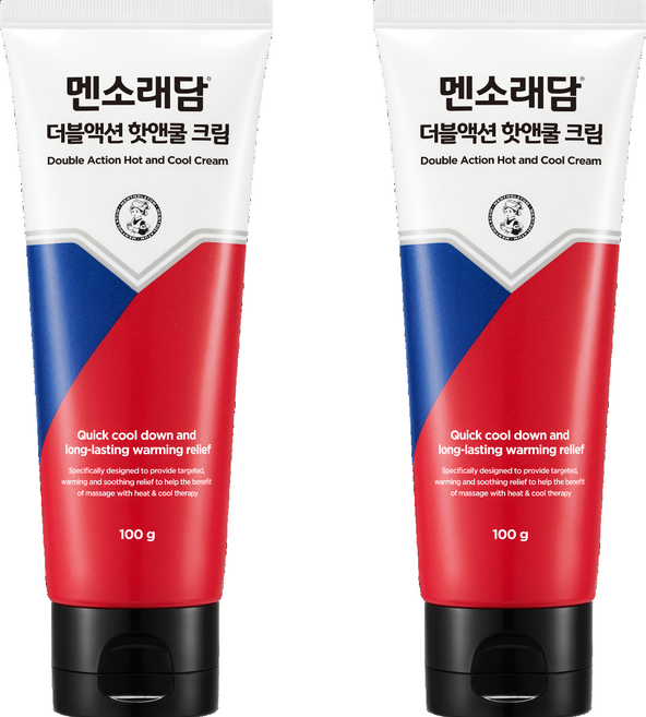 멘소래담 더블액션 핫앤쿨 바디크림, 100g, 2개