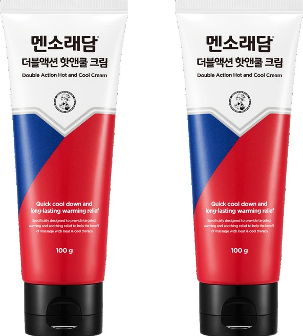멘소래담 더블액션 핫앤쿨 바디크림, 100g, 2개 - 쿠팡