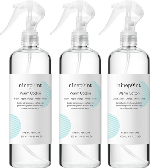 나인포인트 섬유향수, 웜코튼, 500ml, 3개