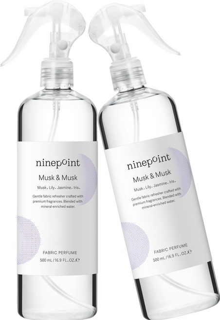 나인포인트 섬유향수, 머스크앤머스크, 500ml, 2개