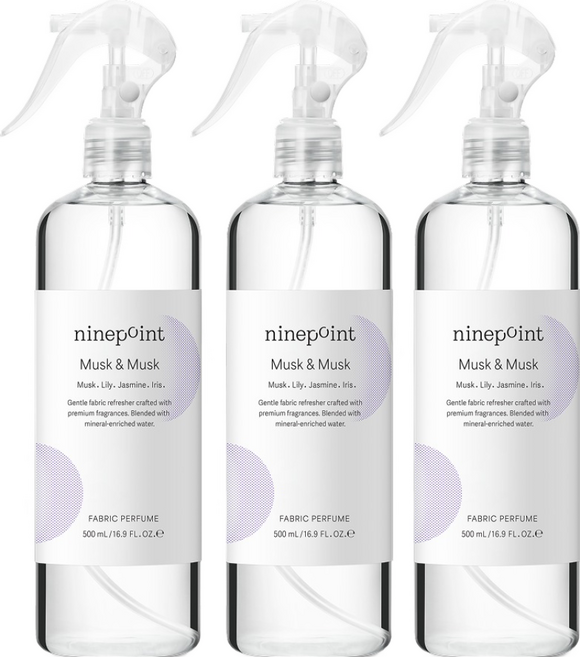 나인포인트 섬유향수, 머스크앤머스크, 500ml, 3개