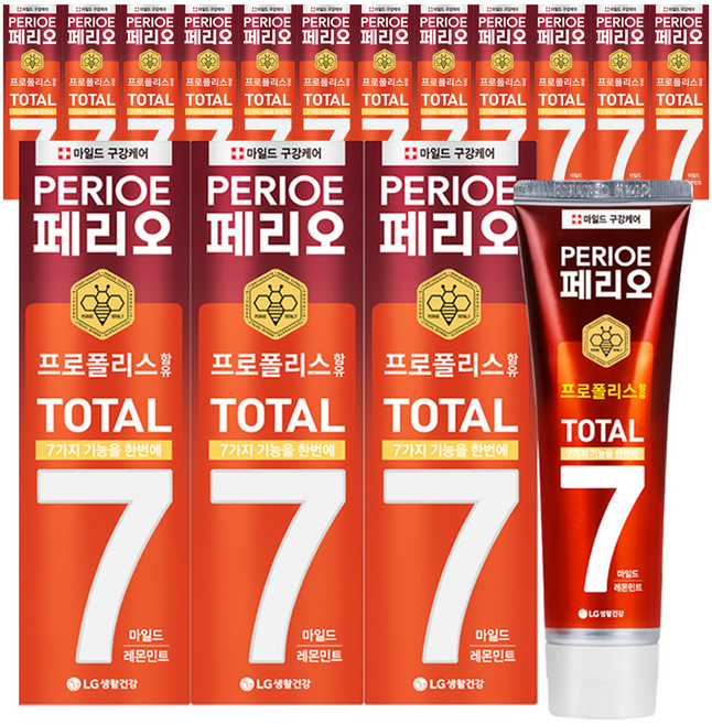 페리오 토탈7프로 치약 마일드, 15개, 120g