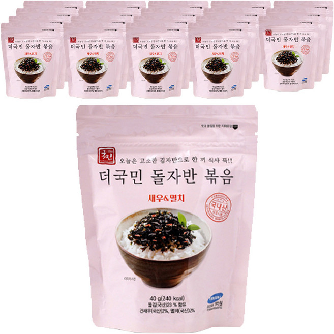 더국민 돌자반 볶음 새우 멸치, 40g, 20개