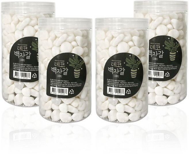 삼호유리 데코 백자갈 3호, 4개, 1.2kg