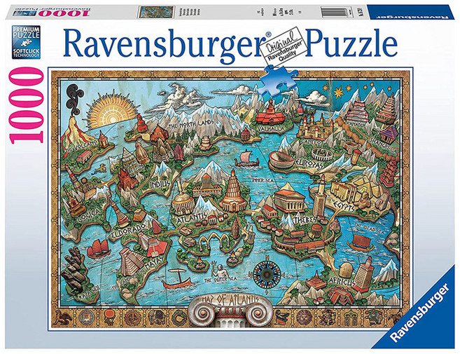 Ravensburger 維寶 拼圖 RV16728, 1000片, 亞特蘭提斯, 1盒