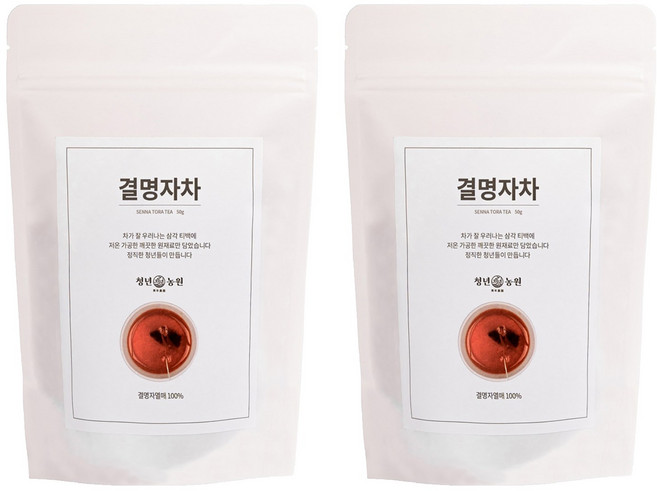 청년농원 저온가공 결명자차 삼각티백, 1g, 50개입, 2개