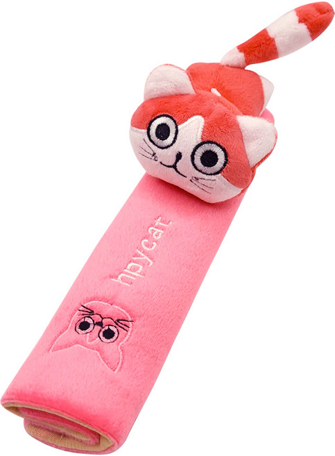 메오 자동차 안전벨트 커버, 핑크 고양이, 1개