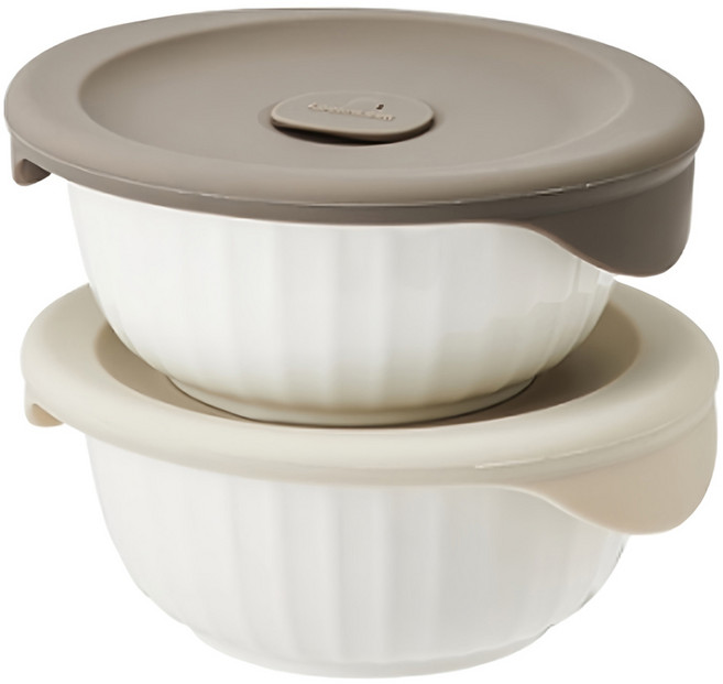 락앤락 바로 한 끼 도자기 밥 용기, 1세트, 450ml