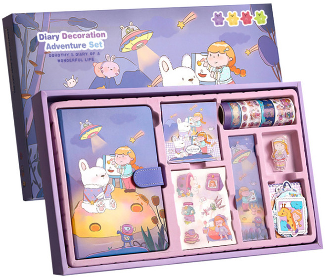 하영이네 어드벤처 다이어리 꾸미기 12종 세트, 달나라세트, 1세트