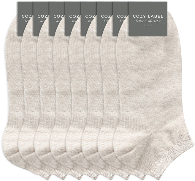 코지라벨 남성용 에브리데이 컬러 무지 발목양말 8켤레 세트