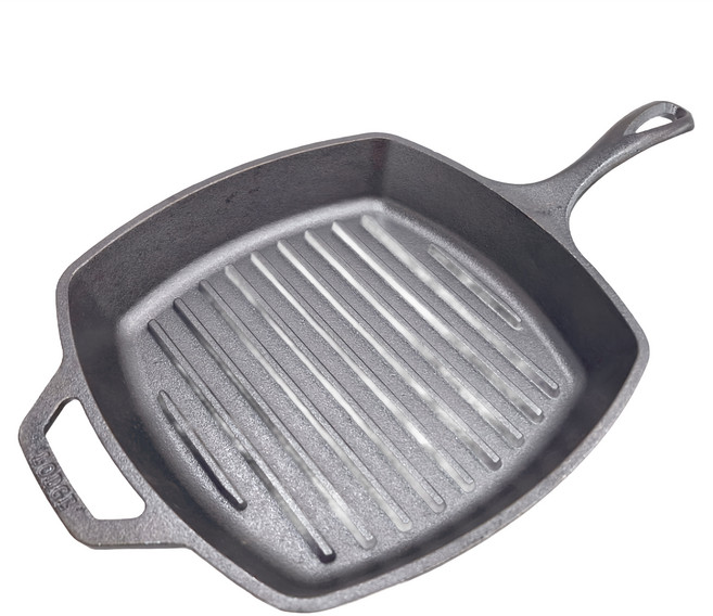 LODGE 野生動物系列 鑄鐵方型單柄煎鍋 野生魚, 1個, 26.6cm