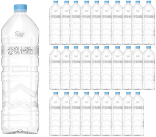 동원샘물 무라벨, 2L, 30개