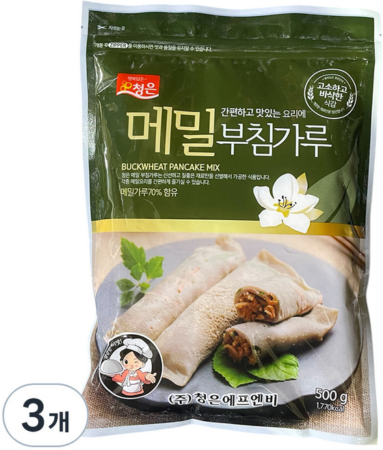 청은에프엔비 메밀 부침 가루, 3개, 500g