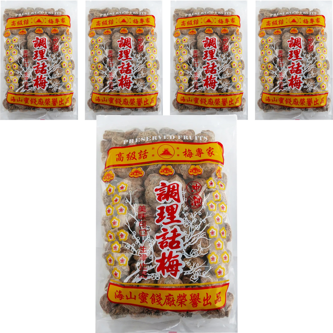 海山 本中白 調理話梅, 500g, 5包