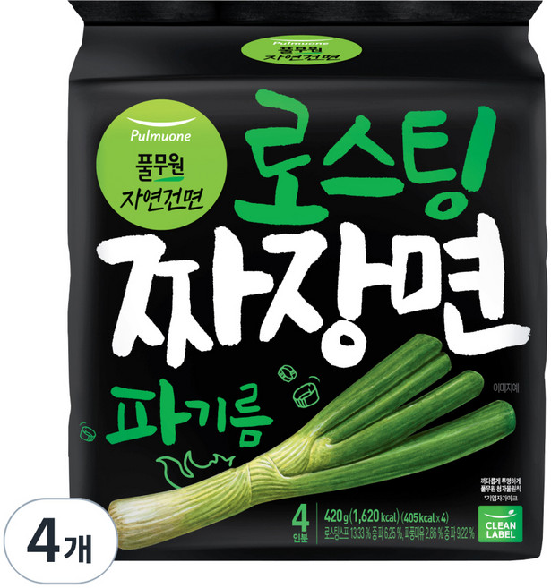 풀무원 로스팅 짜장 파기름 라면 105g, 16개