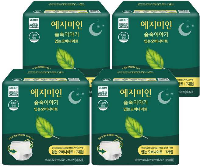 뉴숲속이야기 입는 오버나이트, Free Size, 7개입, 4개