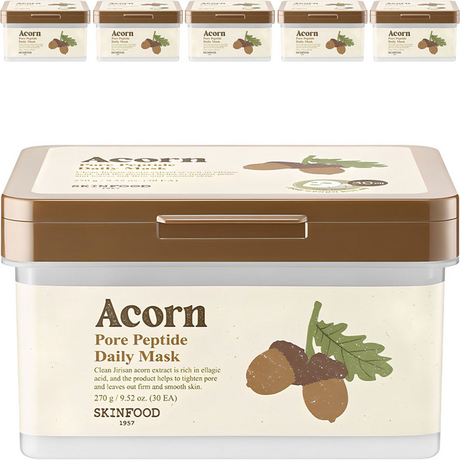 스킨푸드 에이콘 포어 펩타이드 데일리 마스크 270g, 30개입, 6개