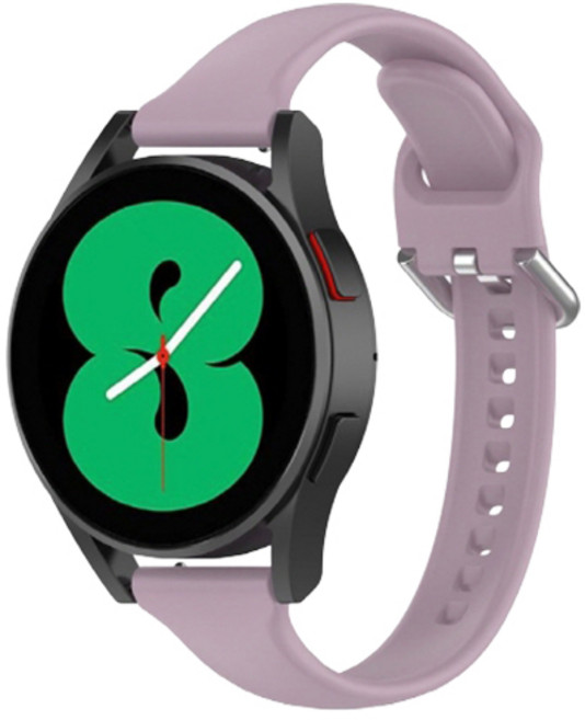 우먼스9999 슬림 버클 실리콘 스트랩 밴드, 라이트퍼플, 갤럭시워치4/워치4클래식/5 20mm, 1개