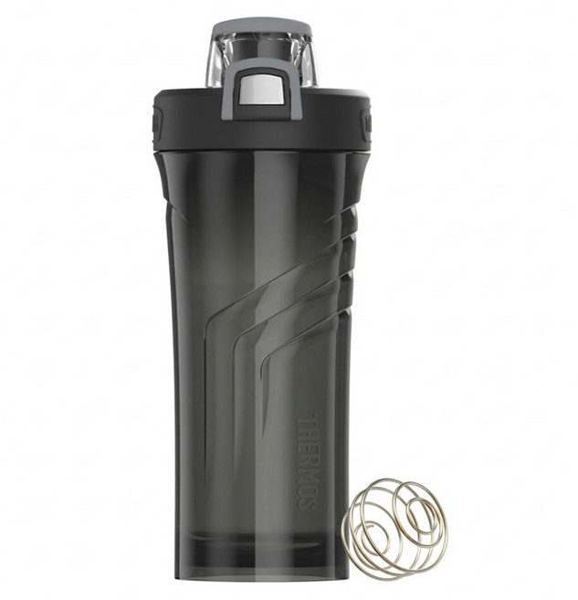 THERMOS 膳魔師 輕水瓶 附攪拌球 TP4097, 黑色, 710ml, 1個