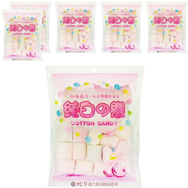 純白之戀 特大水果棉花糖, 105g, 6包