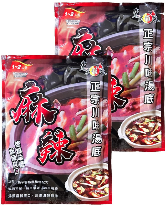 東方韻味 火鍋湯底 麻辣, 85g, 2包