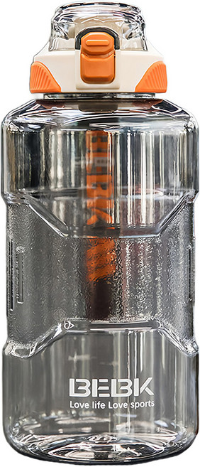 BEBK 北氪 美國進口 Tritan 一鍵彈蓋大容量運動水壺, 1.5L, 1個, 白色