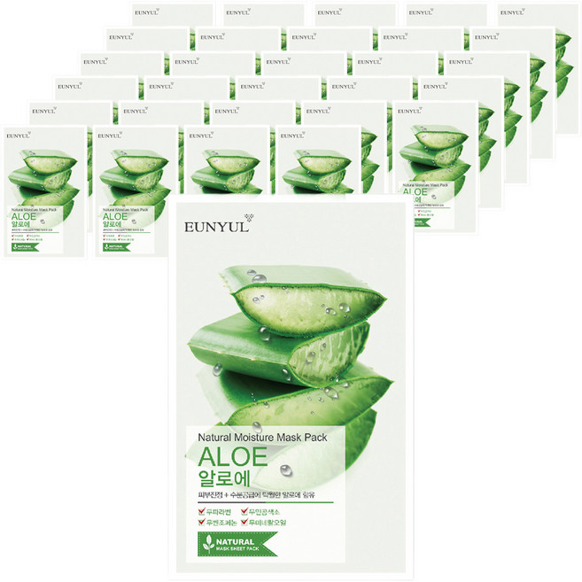 은율 내츄럴 모이스처 알로에 마스크팩, 50개입, 3개