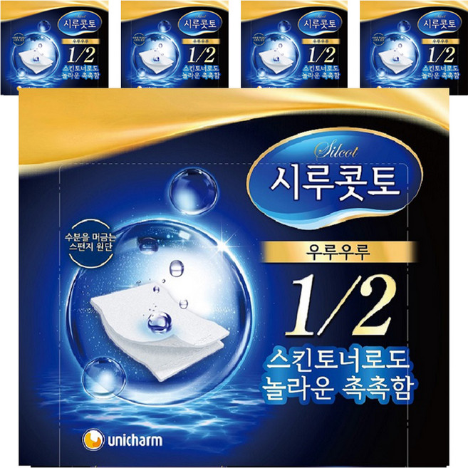 시루콧토 화장솜, 40매입, 5개