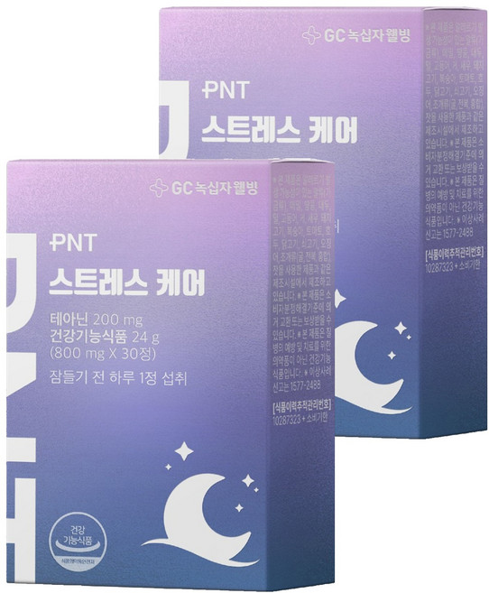 피엔티 스트레스 케어 L 테아닌, 30정, 2개