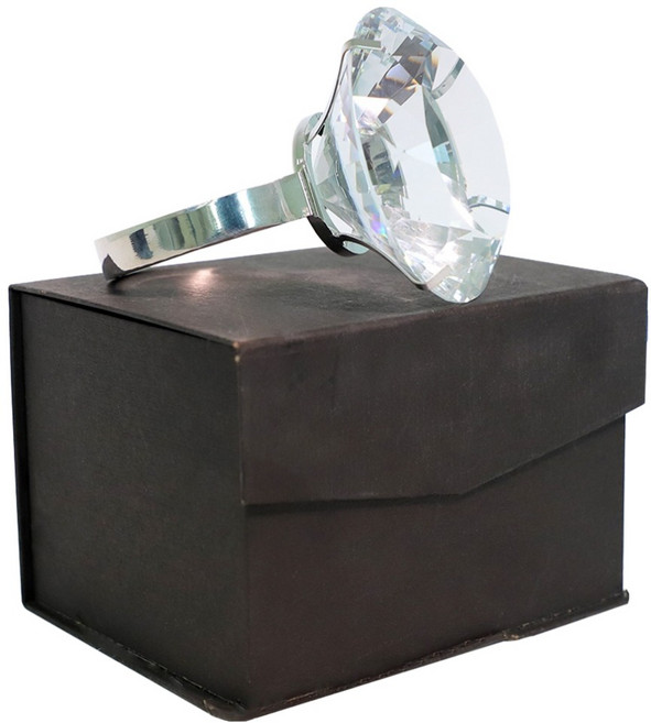 비에이비오 1만 캐럿 초대형 프로포즈 다이아 반지 + 고급 케이스 세트, 투명(반지), 1세트