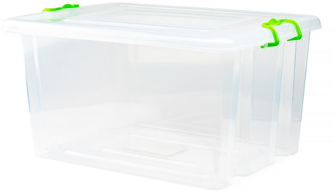 CHUANG YING 創贏 萬用箱, 透明色 + 綠色把手, 1個