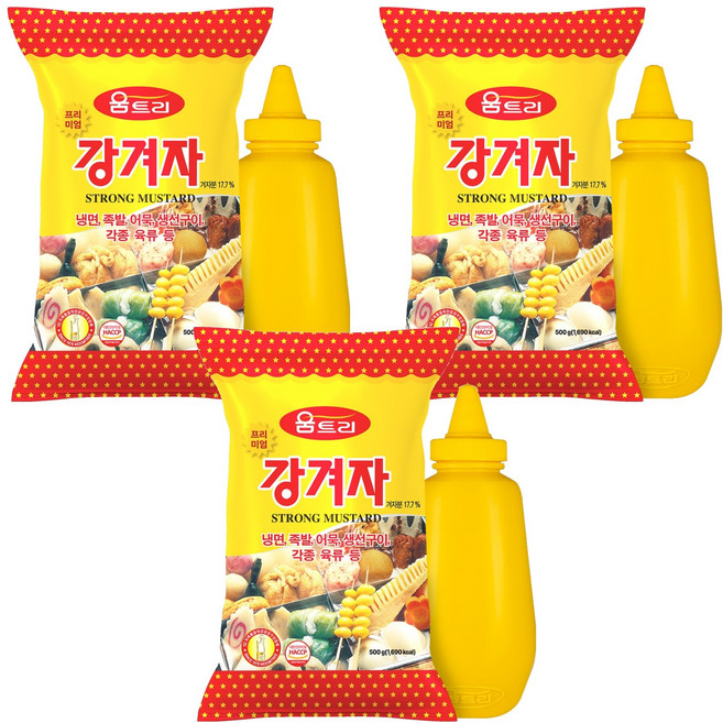 움트리 프리미엄 강겨자, 3개, 500g
