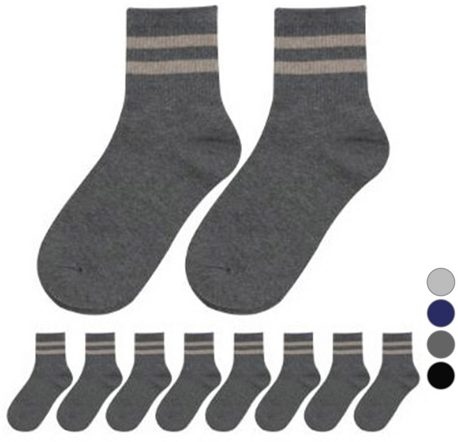 이지레그 여성용 다크컬러 투라인 밴드 양말 10켤레