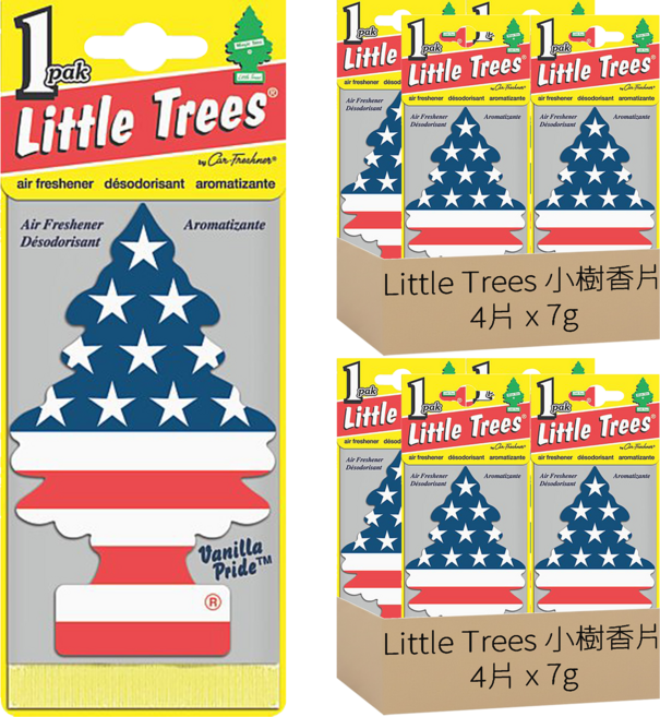 Little Trees 小樹香片 香草 美國風情專利調香, 頂級香草, 7g, 8片