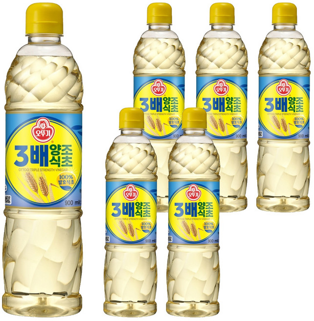 오뚜기 3배 양조식초, 6개, 900ml