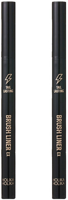 HOLIKA HOLIKA 超持久眼線液筆 EX 0.6g, 01 Real Black, 2支