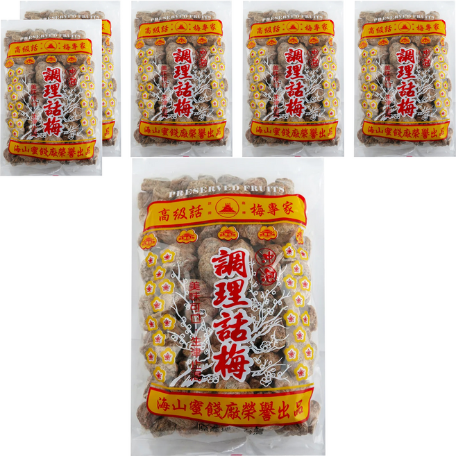海山 本中白 調理話梅, 500g, 6包