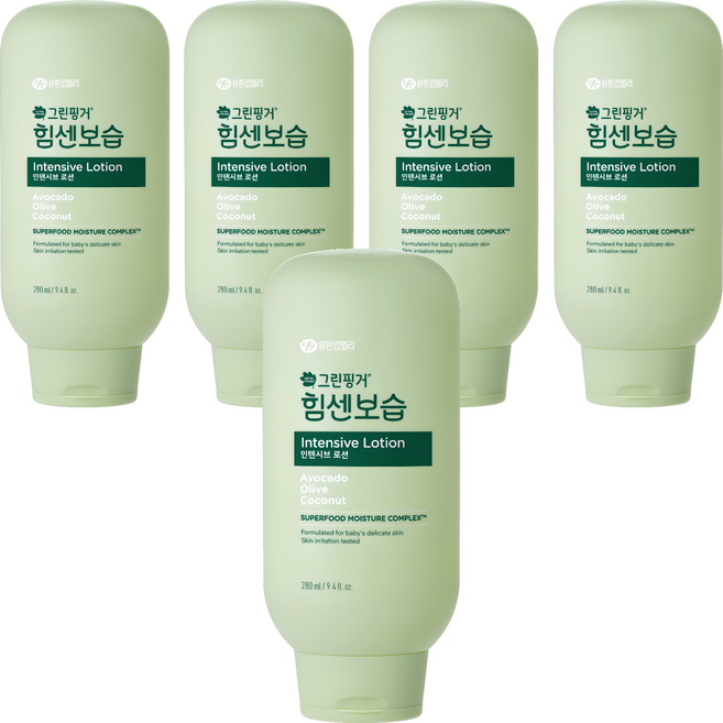 그린핑거 힘센보습 인텐시브 바디로션, 280ml, 5개