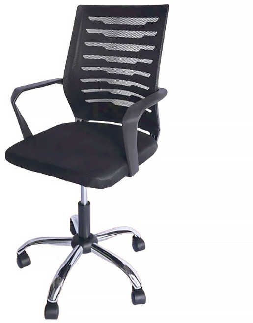 AOTTO 創意傢俱 護脊結構設計透氣工學電腦椅 LC-092BK, 黑色