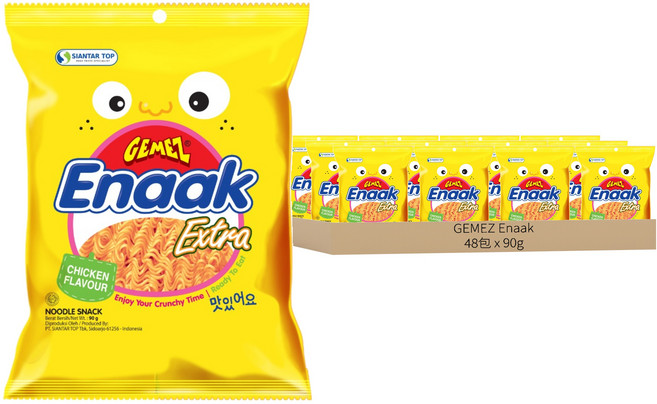 GEMEZ Enaak 韓式小雞麵 雞汁味, 90g, 48包
