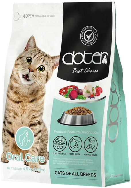 doter 寵愛物語 全貓種 口腔保健 貓飼料, 1袋, 4.5kg
