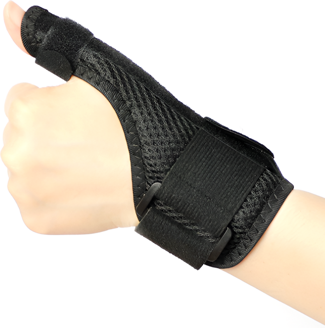 라운드픽 양손 공용 엄지손가락 손목보호대 블랙, 1개