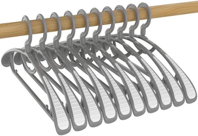 올지 올인원 회전 어깨뿔방지 옷걸이, 그레이, 20개