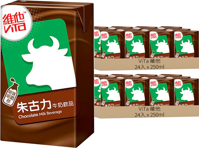 ViTa 維他 朱古力牛奶飲品, 250ml, 48入
