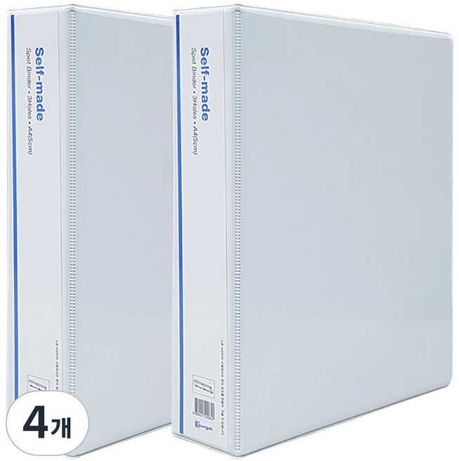 영오 투명 사다리바인더 A4 5cm 3공, 백색, 4개