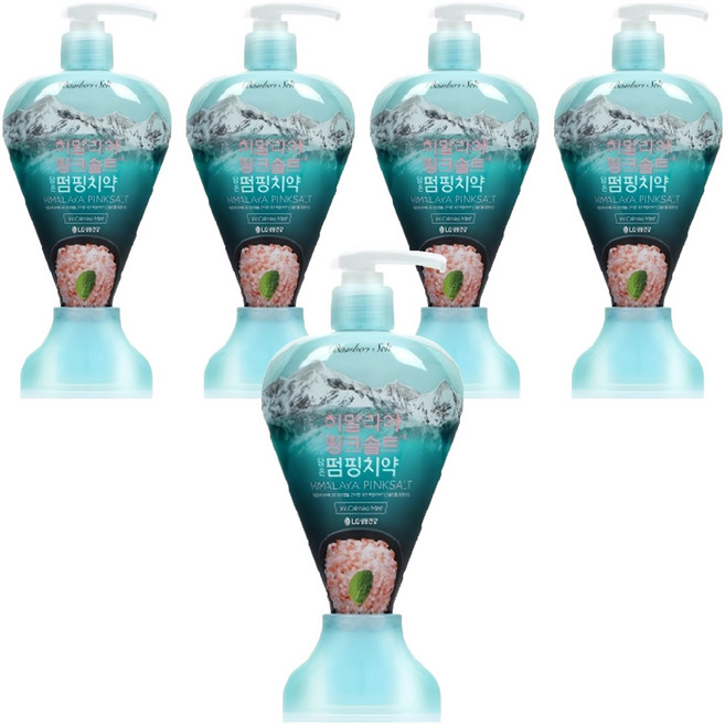 히말라야핑크솔트 담은 펌핑치약 아이스카밍민트, 285g, 5개