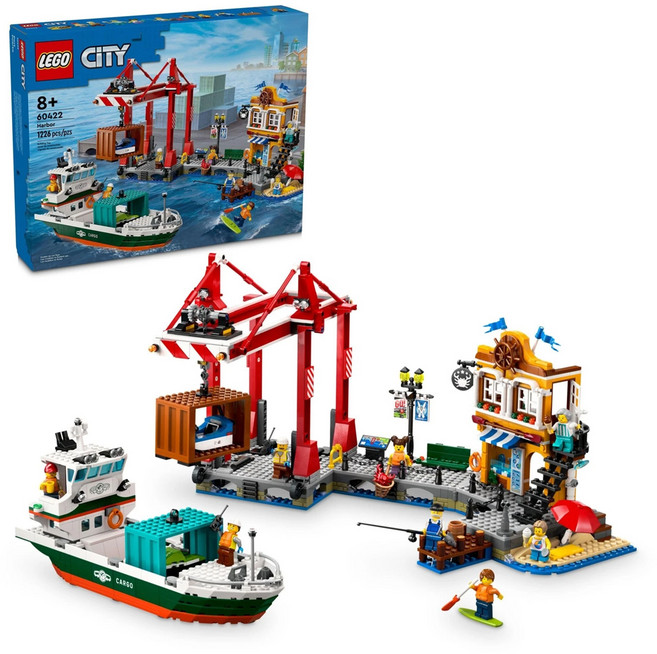 LEGO 60422 城市系列, 濱海港口和貨船 Seaside Harbor with Cargo Ship, 1盒