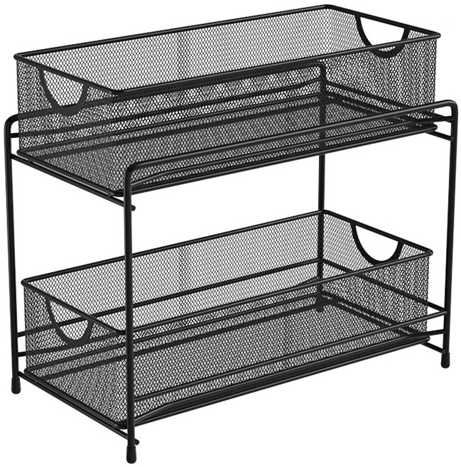 코멧 홈 2단 슬라이딩 메쉬 주방선반, 어반모카