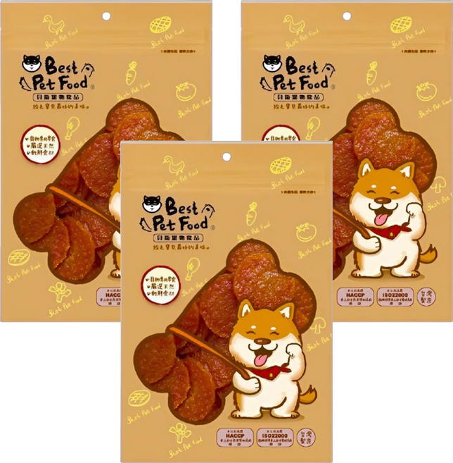 Best Pet Food 貝斯寵物食品, 雞肉造型Q餅, 80g, 3包