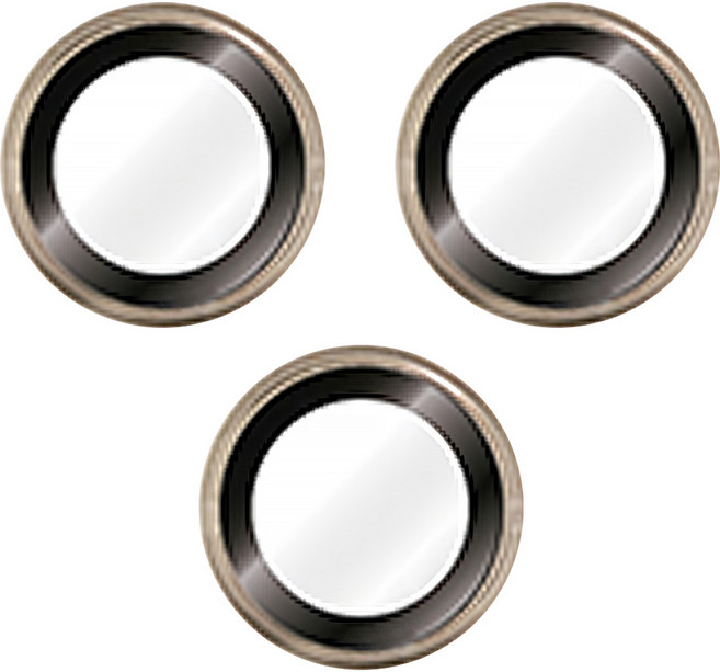 OWEIDA 歐威達 星耀鋁 鈦金屬鏡頭保護鏡 鏡頭環 三眼 金色, 1組